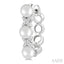 Pearl & Diamond Floral Fashion Hoop Earrings