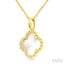 Bead Clover Petite Mother Of Pearl Pendant