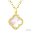 Bead Clover Petite Mother Of Pearl Pendant
