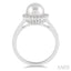 Pearl & Halo Diamond Ring
