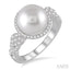 Pearl & Halo Diamond Fashion Ring