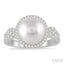 Pearl & Halo Diamond Fashion Ring