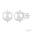 Pearl & Petite Diamond Fashion Earrings
