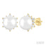 Pearl & Petite Diamond Fashion Earrings
