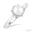 Pearl & Petite Halo Diamond Fashion Ring