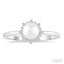 Pearl & Petite Halo Diamond Fashion Ring