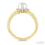 Pearl & Petite Halo Diamond Fashion Ring