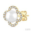 Clover Pearl & Petite Diamond Earrings