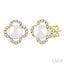 Clover Pearl & Petite Diamond Earrings