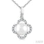 Clover Pearl & Petite Diamond Pendant