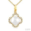 Clover Pearl & Petite Diamond Pendant