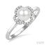 Clover Pearl & Petite Diamond Ring