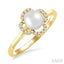 Clover Pearl & Petite Diamond Ring