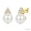 Pearl & Diamond Fashion Earrings