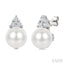 Pearl & Diamond Fashion Earrings