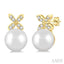 Pearl & Petite Diamond Fashion Earrings