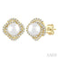 Pearl & Petite Diamond Fashion Earrings