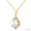 Pearl & Petite Diamond Fashion Pendant