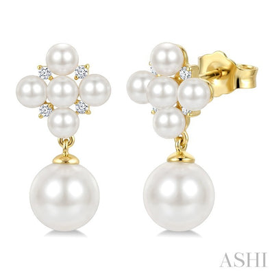 Pearl & Diamond Fashion Earrings