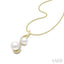 2 Stone Pearl & Diamond Fashion Pendant