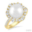 Pearl & Halo Diamond Fashion Ring