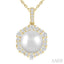 Pearl & Halo Diamond Fashion Pendant