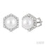 Pearl & Halo Diamond Fashion Earrings