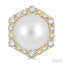 Pearl & Halo Diamond Fashion Earrings