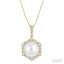 Pearl & Halo Diamond Fashion Pendant