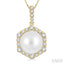 Pearl & Halo Diamond Fashion Pendant