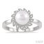 Flower Pearl & Diamond Fashion Ring