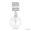 Pearl Drop Diamond Earrings