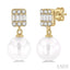 Pearl Drop Diamond Earrings