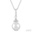 Pearl & Petite Diamond Fashion Pendant