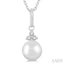 Pearl & Petite Diamond Fashion Pendant