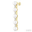 Pearl & Diamond Straightline Fashion Earrings