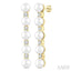 Pearl & Diamond Straightline Fashion Earrings