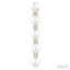 Pearl & Diamond Straightline Fashion Earrings