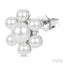 Floral Pearl & Diamond Fashion Earrings