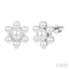 Floral Pearl & Diamond Fashion Earrings