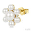 Floral Pearl & Diamond Fashion Earrings