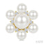 Floral Pearl & Diamond Fashion Earrings