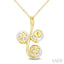 3 Stone Pearl & Diamond Fashion Pendant