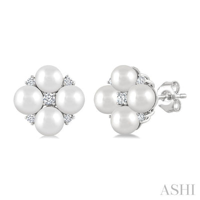 Pearl & Diamond Fashion Earrings