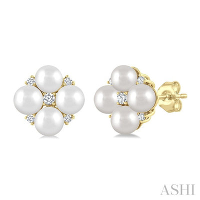 Pearl & Diamond Fashion Earrings