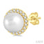 Pearl & Petite Halo Diamond Fashion Earrings