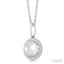 Pearl & Petite Halo Diamond Fashion Pendant