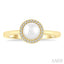 Pearl & Petite Halo Diamond Fashion Ring