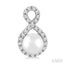 Pearl & Petite Diamond Fashion Earrings