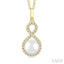 Pearl & Petite Diamond Fashion Pendant